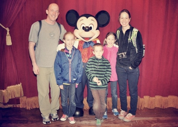 Family pictures with Mickey Mouse
